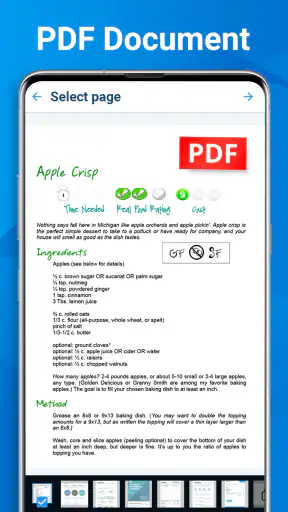 Kamera oversetter - bilde, PDF screenshot