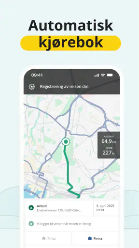 Kjørebok fra Driversnote screenshot