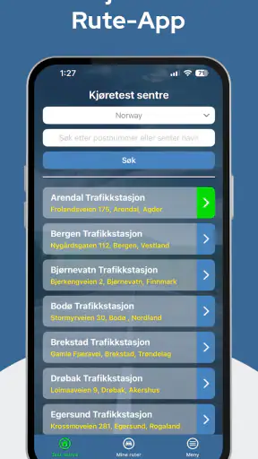 Kjøreruter Oppkjøring screenshot
