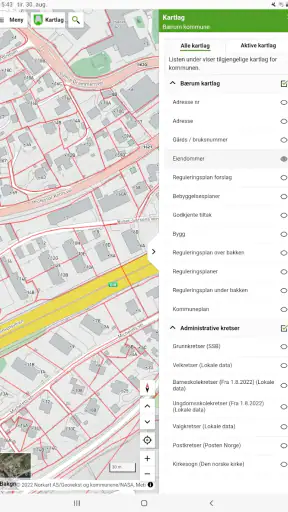 Kommunekart screenshot