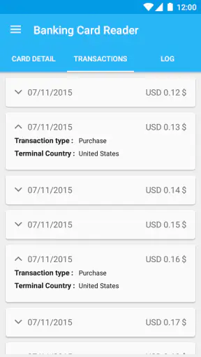 Kredittkortleser NFC (EMV) screenshot