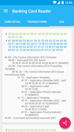 Kredittkortleser NFC (EMV) screenshot