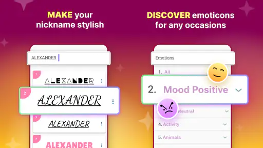 Kule symboler og tegn screenshot