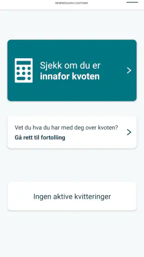 Kvoteappen screenshot