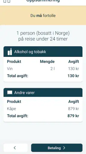 Kvoteappen screenshot