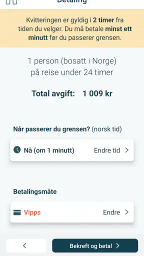 Kvoteappen screenshot