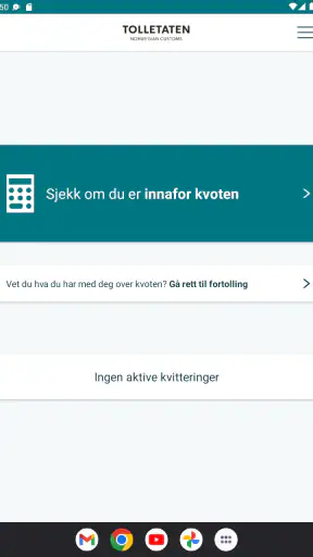Kvoteappen screenshot