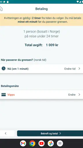 Kvoteappen screenshot