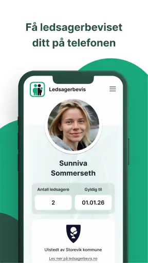 Ledsagerbevis screenshot