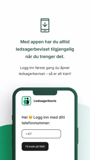 Ledsagerbevis screenshot