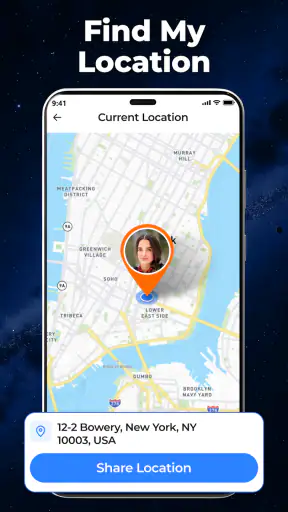 Live Earth-kart -GPS-satellitt screenshot