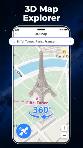 Live Earth-kart -GPS-satellitt screenshot
