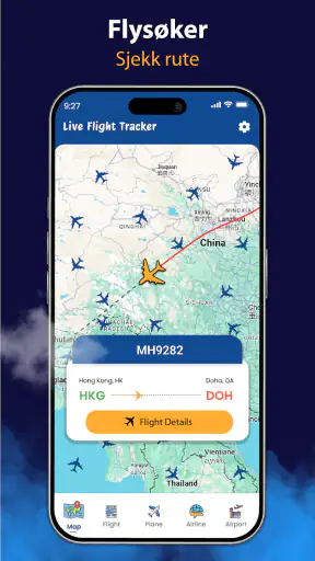 Live flysporing - 3D-visning screenshot