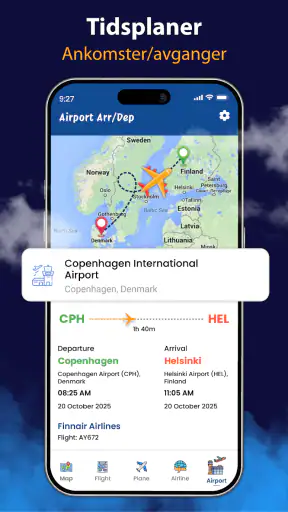 Live flysporing - 3D-visning screenshot