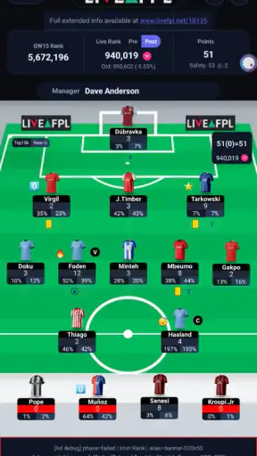 LiveFPL screenshot