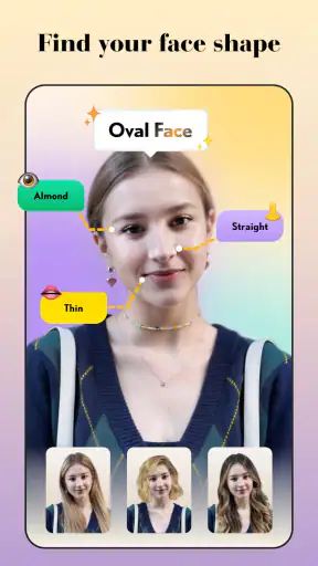 LOOX: Face Shape Test, AI Hair screenshot