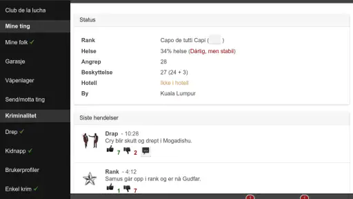 Mafiaspillet screenshot