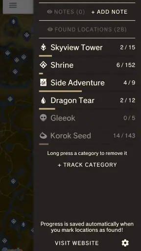 MapGenie: TOTK Map screenshot