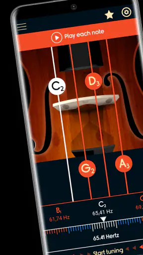 Master cello Tuner screenshot