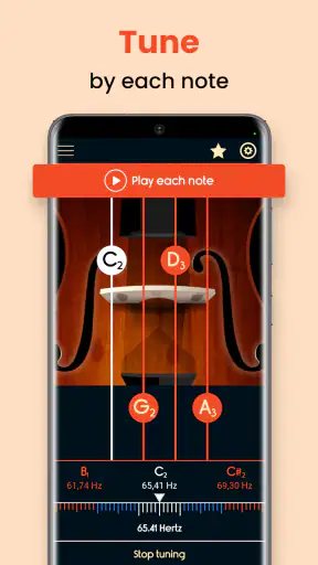 Master cello Tuner screenshot