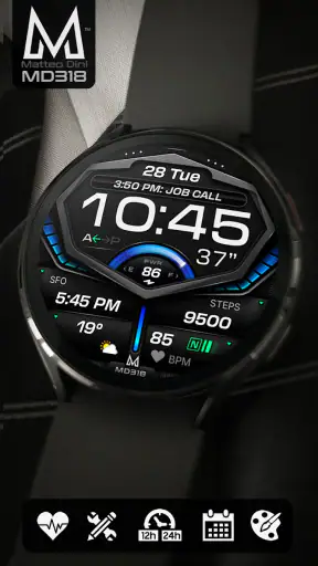 MD318 3D Digital Watch Face screenshot