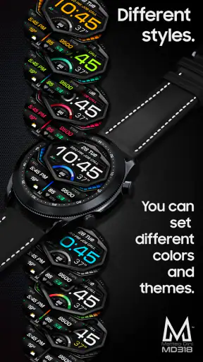 MD318 3D Digital Watch Face screenshot