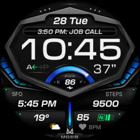 MD318 3D Digital Watch Face screenshot