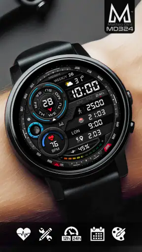 MD324 Hybrid watch face screenshot