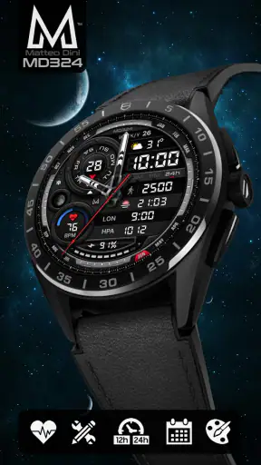 MD324 Hybrid watch face screenshot