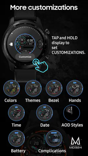 MD324 Hybrid watch face screenshot