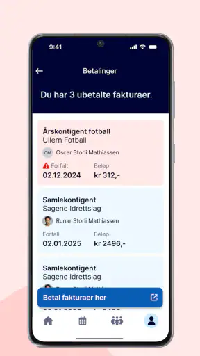 Min idrett screenshot