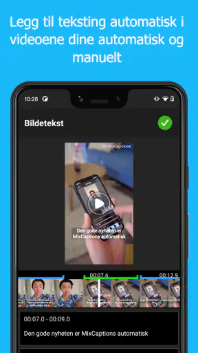 MixCaptions: Legg til tekst screenshot