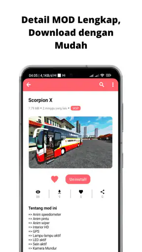 Mod BUSSID Truk Canter Tawakal screenshot