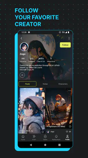 Moescape - Character AI & Art screenshot