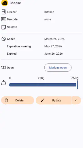 My Freezer screenshot
