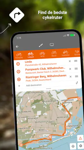 Naviki – cykel App screenshot