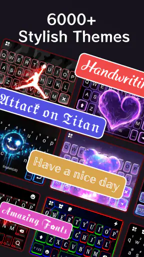 Neon Red Heartbeat Tastatur screenshot