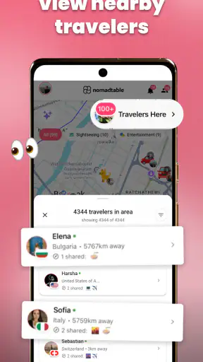 nomadtable: travel friends screenshot