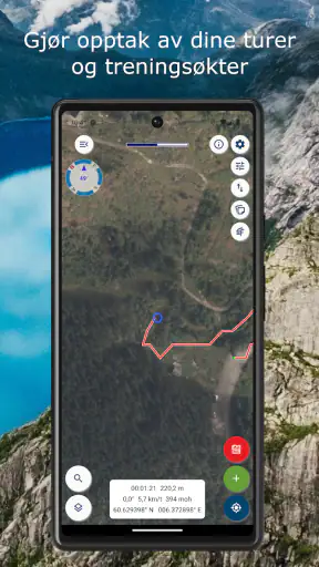 Norgeskart friluftsliv screenshot