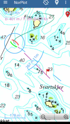 NorPlot sjøkart / kartplotter screenshot