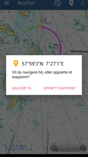NorPlot sjøkart / kartplotter screenshot