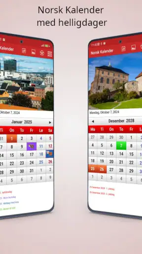 Norsk Kalender 2026 screenshot