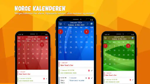 Norsk Kalender 2026 screenshot