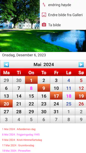 Norsk Kalender 2026 screenshot