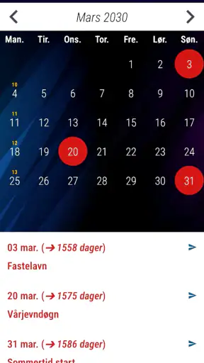 Norsk Kalender 2026 Ukenummer screenshot