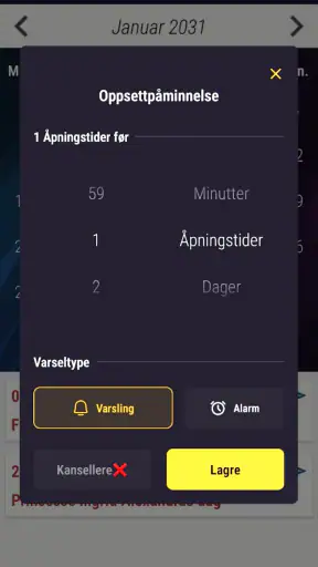 Norsk Kalender 2026 Ukenummer screenshot