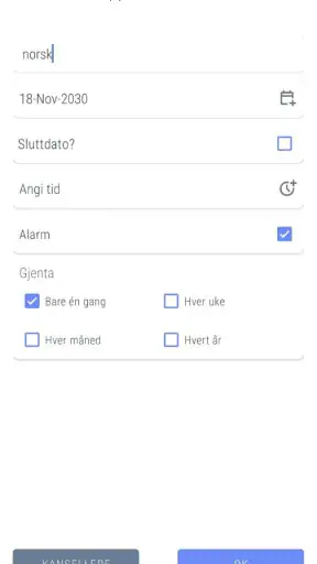 Norsk Kalender med Ukenummer screenshot