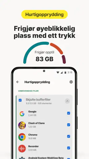 Norton Cleaner – Fjern søppel screenshot