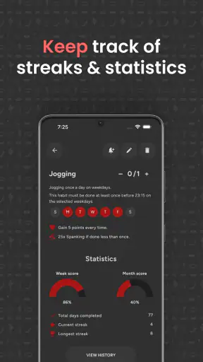 Obedience: BDSM habit tracker screenshot