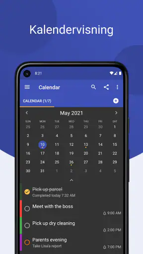 Oppgaver: Oppgaveliste screenshot